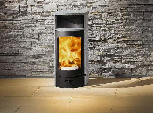 Kaminofen Austroflamm Flok 2.0 (4 kW) Speckstein, RR hinten_1 Kaminofen Austroflamm Flok 2.0 (4 kW) Speckstein, RR hinten_1