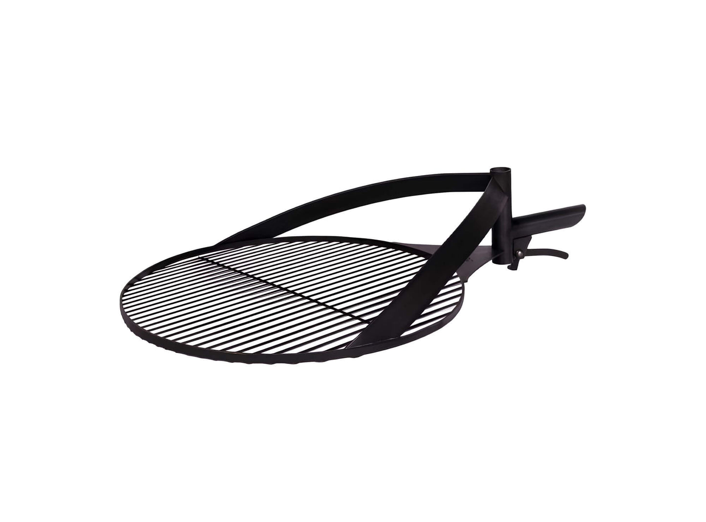Rost aus natürlichem Stahl mit einem Griff für Feuerschale, 60 cm