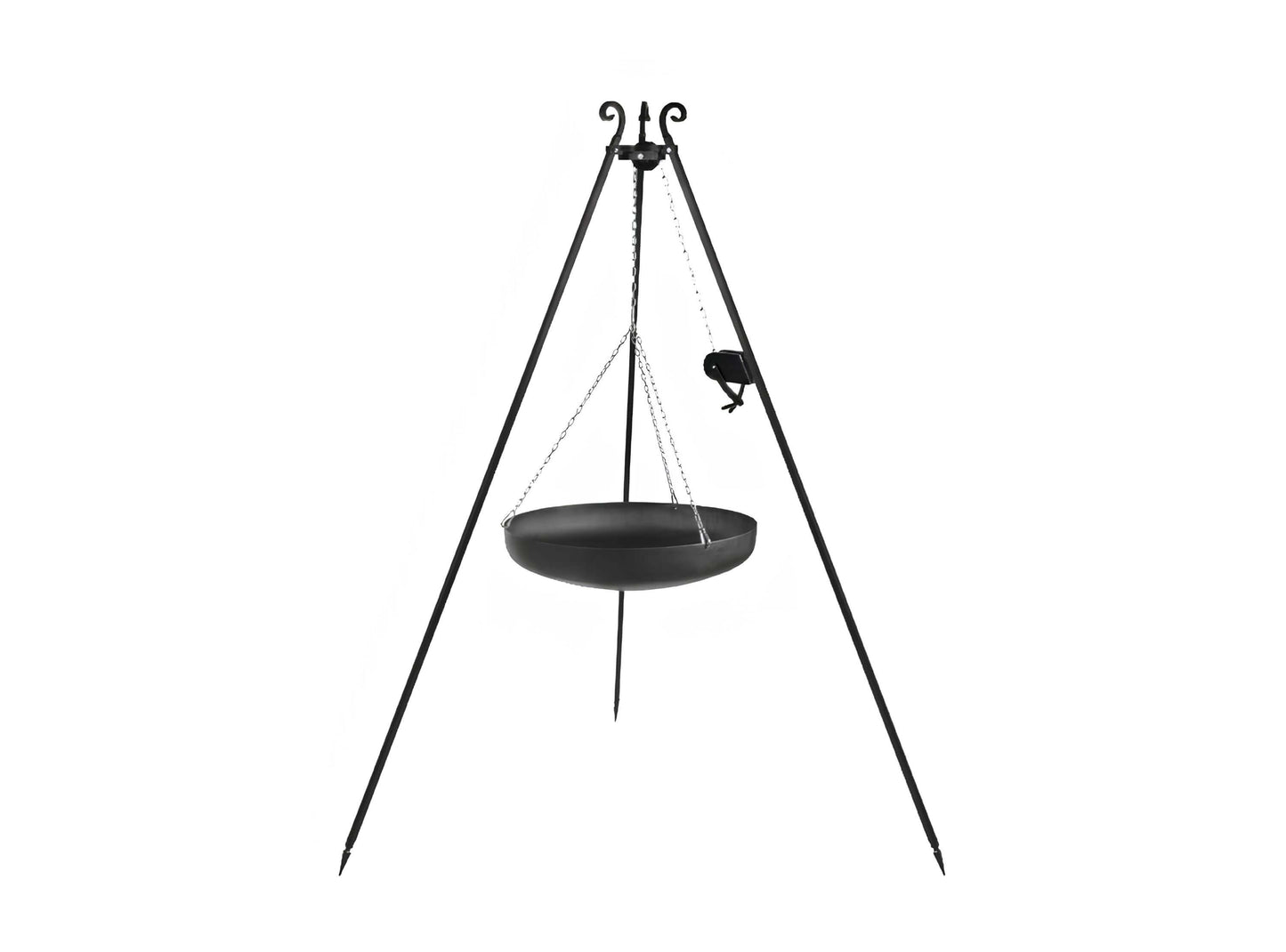 Schwenkgrill 180 cm mit Wok aus Rohstahl + Kurbel Schwenkgrill 180 cm mit Wok aus Rohstahl + Kurbel