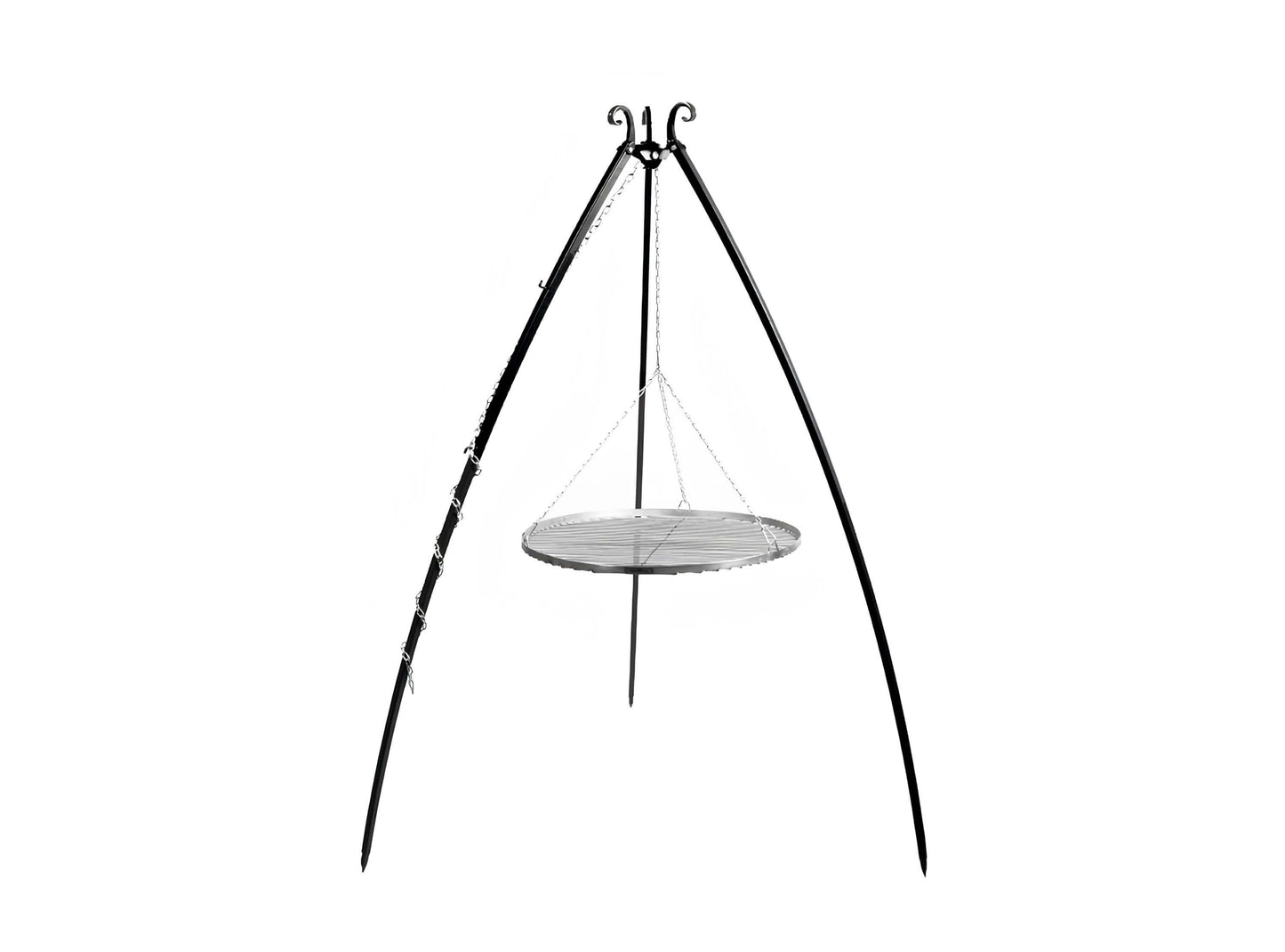 Schwenkgrill 200 cm mit Grillrost aus Edelstahl Schwenkgrill 200 cm mit Grillrost aus Edelstahl