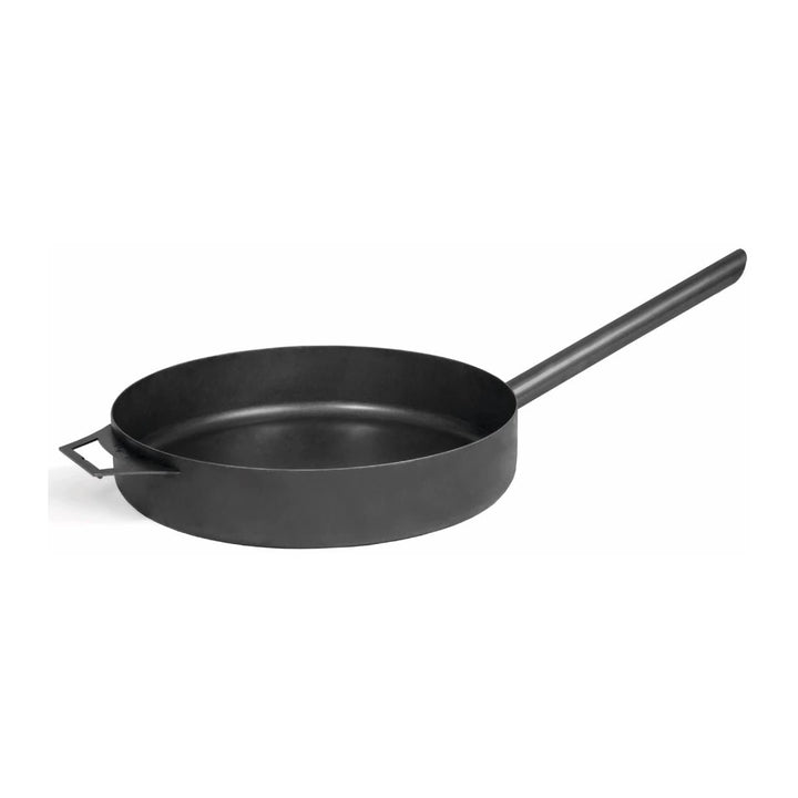 Pfanne aus Naturstahl mit langem Griff – 50 cm – Pfanne mit langem Stiel und seitlichem Griff