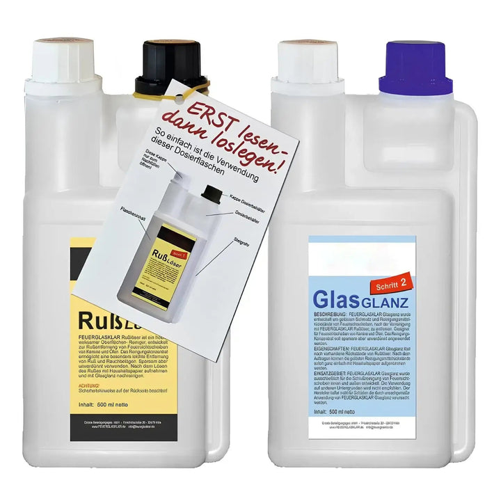 Dosierflaschen im 2er-Set – Zwei Dosierflaschen mit beiliegender Anleitung