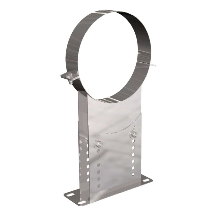 Wandhalter verstellbar 160 - 250 mm - eka complex D – Verstellbarer Wandhalter mit Rohrschelle und gelochter Wandplatte