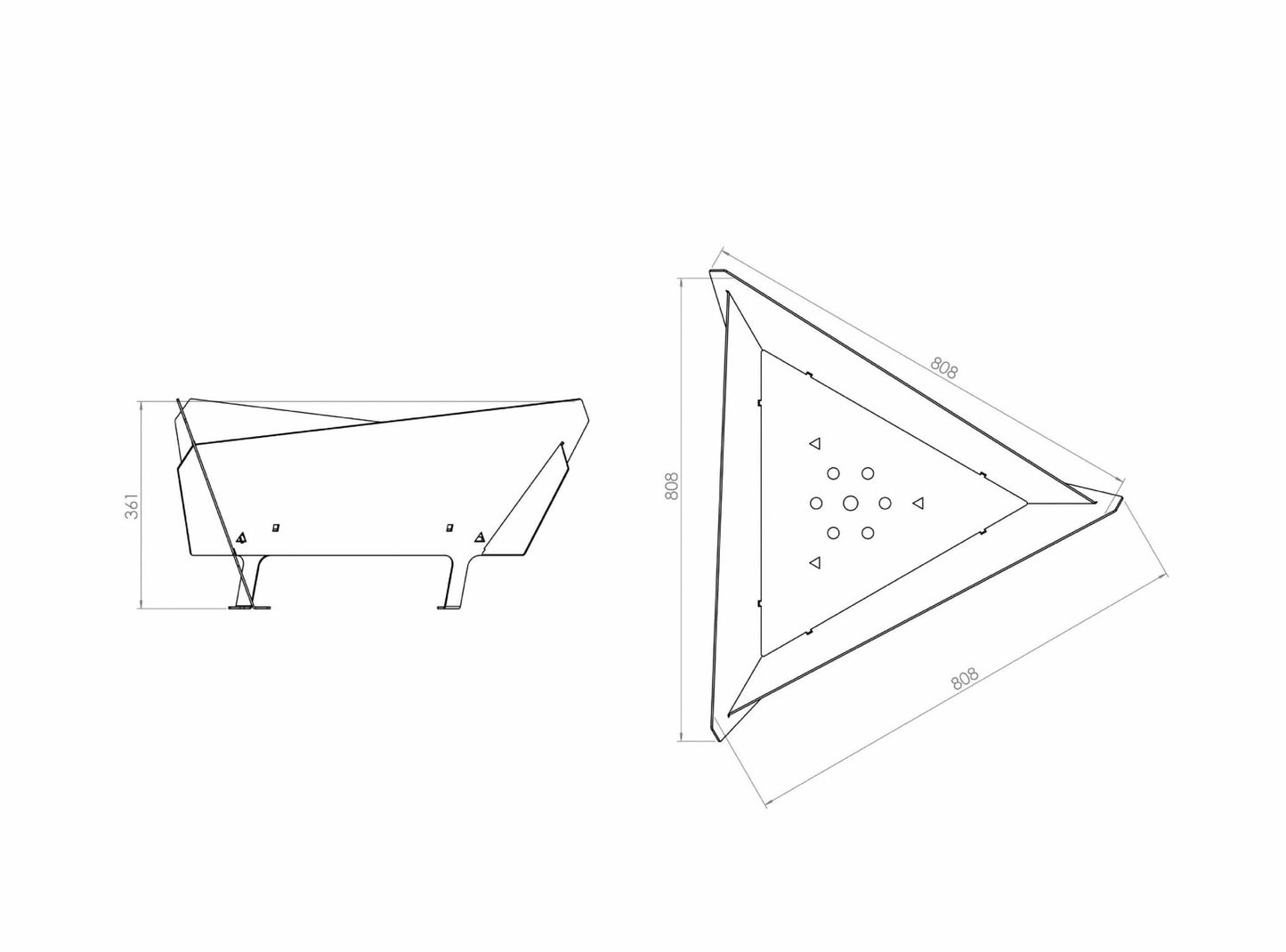 Gartenfeuerstelle Hitze Lumbre Maße