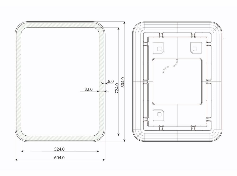 Hugo – Wandspiegel mit LED, 60 x 80 cm - Ofenerlebnis.de Hugo – Wandspiegel mit LED, 60 x 80 cm - Ofenerlebnis.de