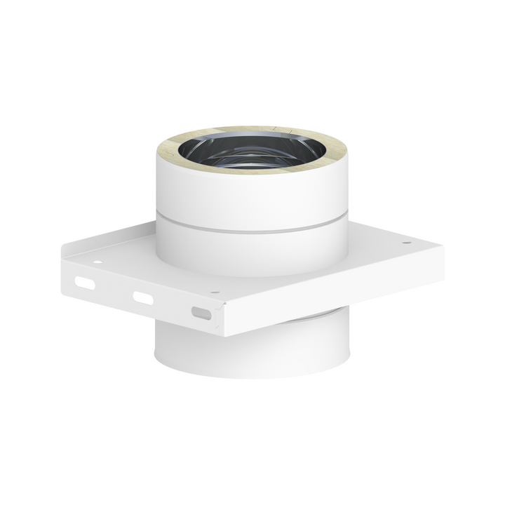 Jeremias DW-WHITE Grundplatte für Zwischenstütze – Weiß, RAL 9010