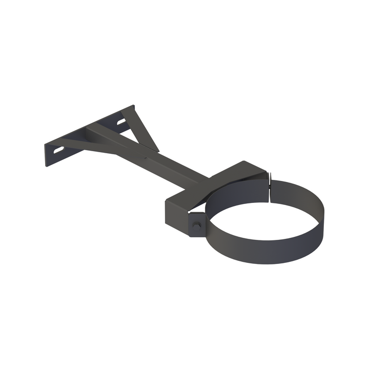 Jeremias DW-BLACK Wandhalter verstellbar 250–360 mm, einstrebig – Schwarz, RAL 9011
