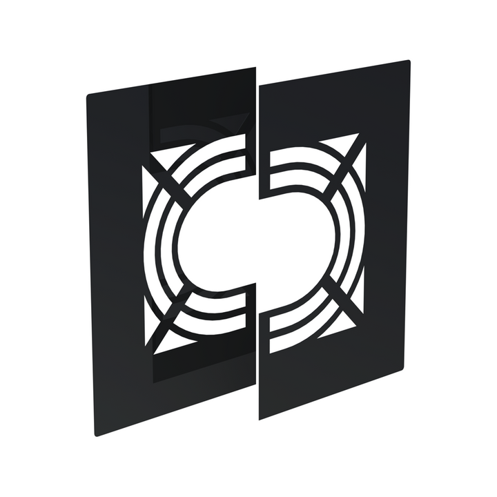 Jeremias DW-BLACK Deckenblende für Hinterlüftung, zweiteilig, 31–45° – Schwarz, RAL 9011