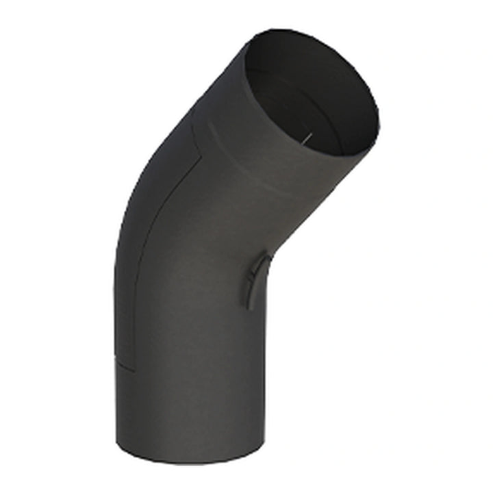 Jeremias FERRO-LUX Vollformbogen 45° mit Tür, DN 150, Schwarz, mit Tür