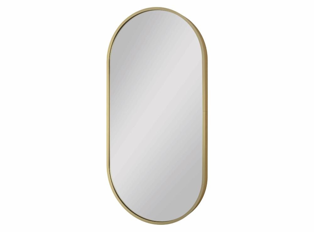 Joy Gold – Ovale Wandspiegel im gelben Rahmen aus gebürstetem Aluminium - Ofenerlebnis.de Joy Gold – Ovale Wandspiegel im gelben Rahmen aus gebürstetem Aluminium - Ofenerlebnis.de