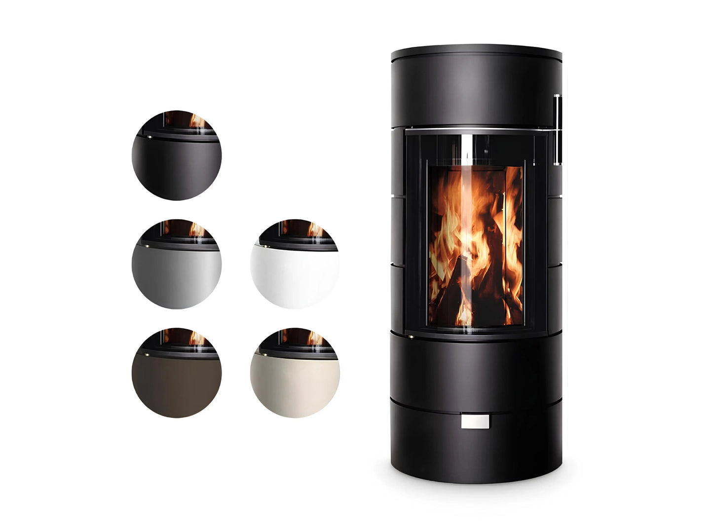 CERA DESIGN Kaminofen RONDOTHERM TITAN mini alle Farben - Ofenerlebnis.de