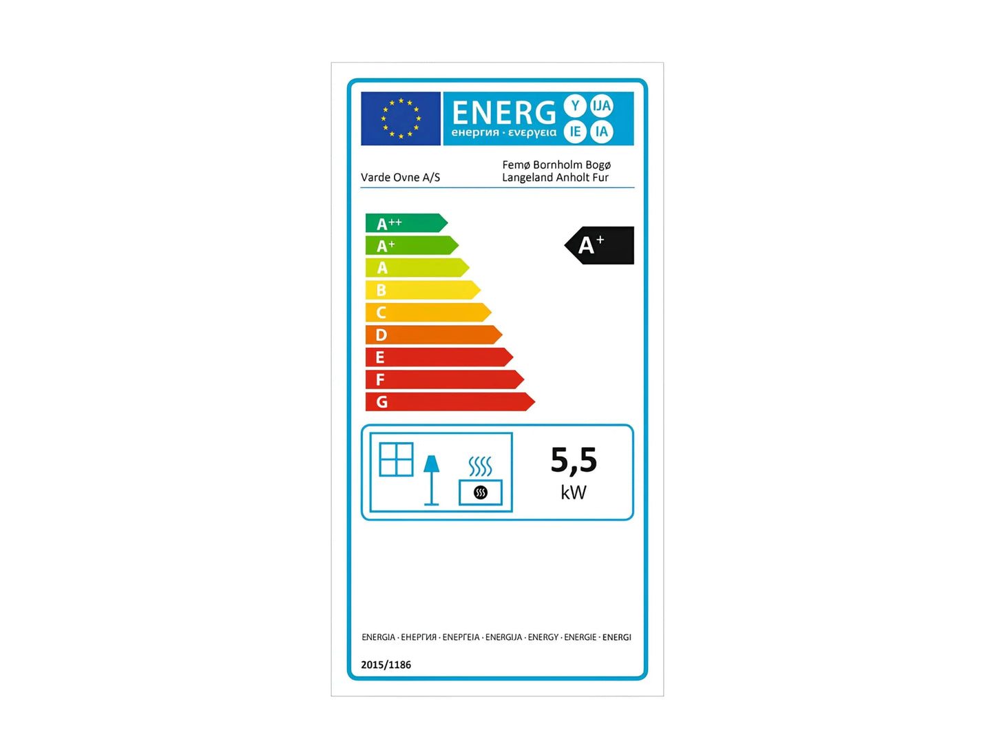 Energielabel, Ecolabel Kaminofen Varde Bornholm, Femø, Bogø, Langeland, Anholt, Fur Energielabel, Ecolabel Kaminofen Varde Bornholm, Femø, Bogø, Langeland, Anholt, Fur