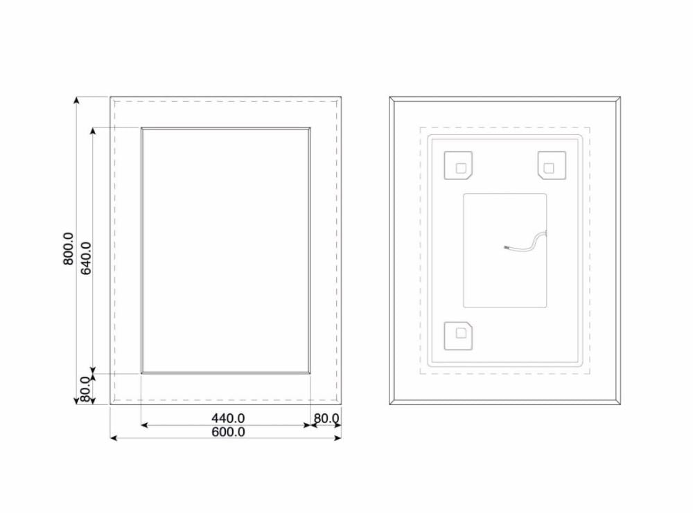 Lumineo Alfa – Rechteck Spiegel mit LED - Ofenerlebnis.de