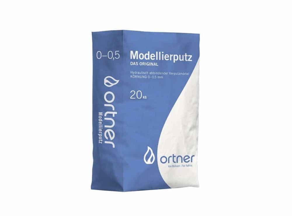 Ortner Modellierputz 0 - 0,5mm naturweiß, 20kg - Ofenerlebnis.de