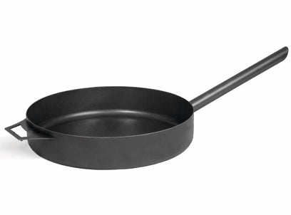 Pfanne aus Naturstahl mit langem Griff, 50cm