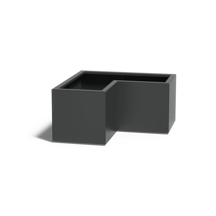 Pflanzkübel ADEZZ CARREZ L-förmig 100 × 100 × 50 cm (Schenkel 50 cm) aus Aluminium – Modellabbildung
