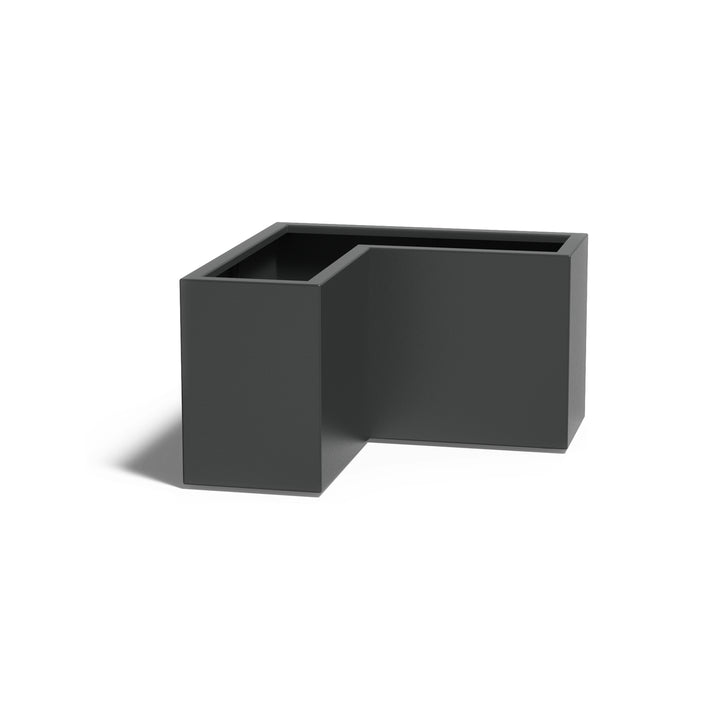 Pflanzkübel ADEZZ CARREZ L-förmig 100 × 100 × 60 cm (Schenkel 40 cm) aus Aluminium – Modellabbildung