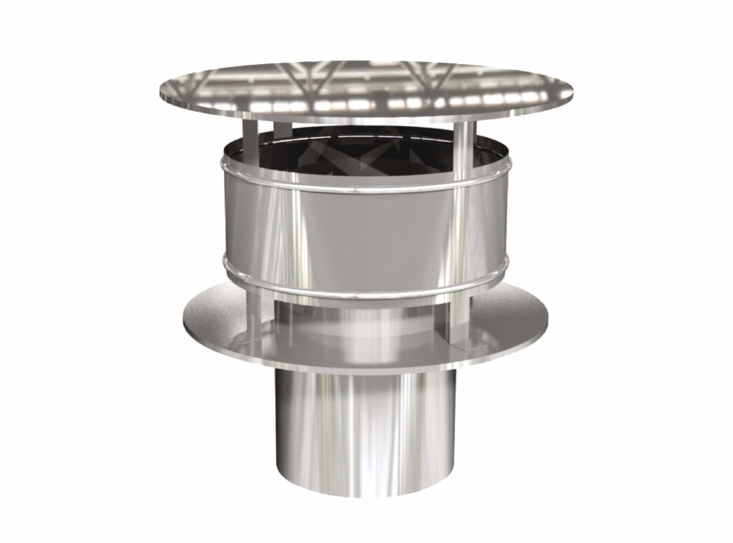 Regenhaube mit Windabweiser - einwandig - eka edelstahlkamine complex E