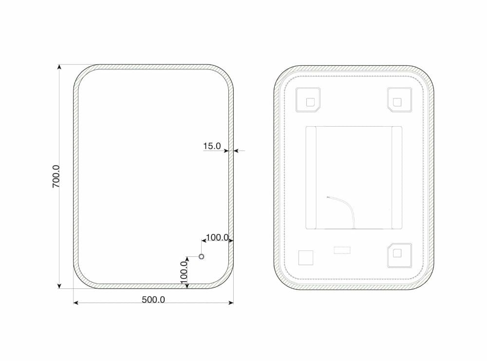 Senso Plus – Rechteck Wandspiegel mit LED und Berührungsschalter, 50 x 70 cm - Ofenerlebnis.de Senso Plus – Rechteck Wandspiegel mit LED und Berührungsschalter, 50 x 70 cm - Ofenerlebnis.de
