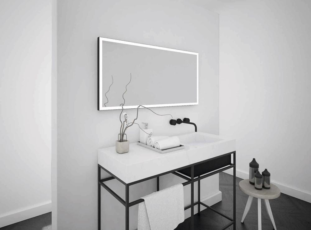 Solid Black – Rechteck Wandspiegel mit LED - Ofenerlebnis.de Solid Black – Rechteck Wandspiegel mit LED - Ofenerlebnis.de