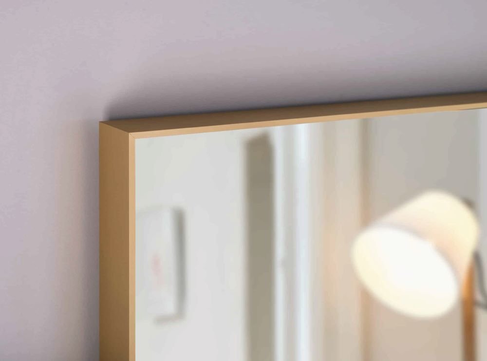 Stark Gold – Rechteck Wandspiegel aus gebürstetem Aluminium, 60 x 80 cm - Ofenerlebnis.de Stark Gold – Rechteck Wandspiegel aus gebürstetem Aluminium, 60 x 80 cm - Ofenerlebnis.de