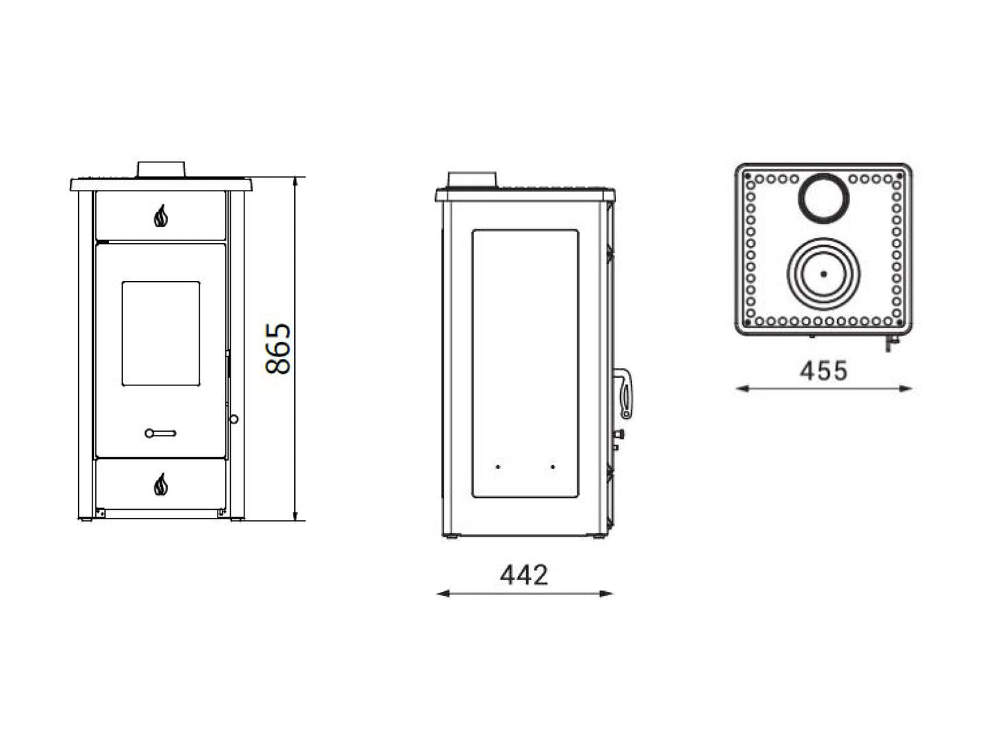 Kaminofen Wamsler Luke II mit Kochfunktion | 8 kW – Herstelleransicht 2