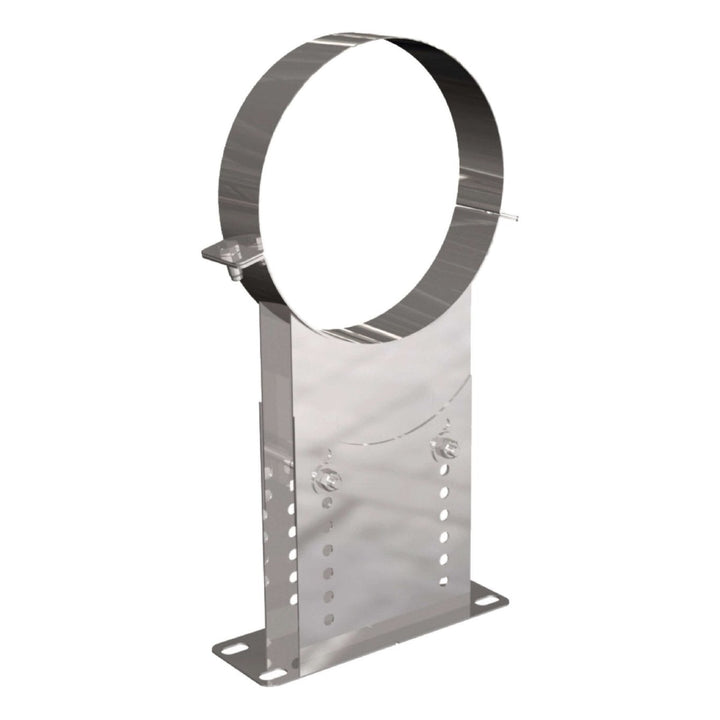 Wandhalter verstellbar 160 - 250 mm - eka complex D – Verstellbarer Wandhalter mit Rohrschelle und gelochter Wandplatte