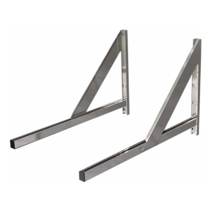 Wandkonsole, verstellbar 50 - 250 mm - eka complex D – Zwei lange Wandkonsolen mit diagonalen Streben