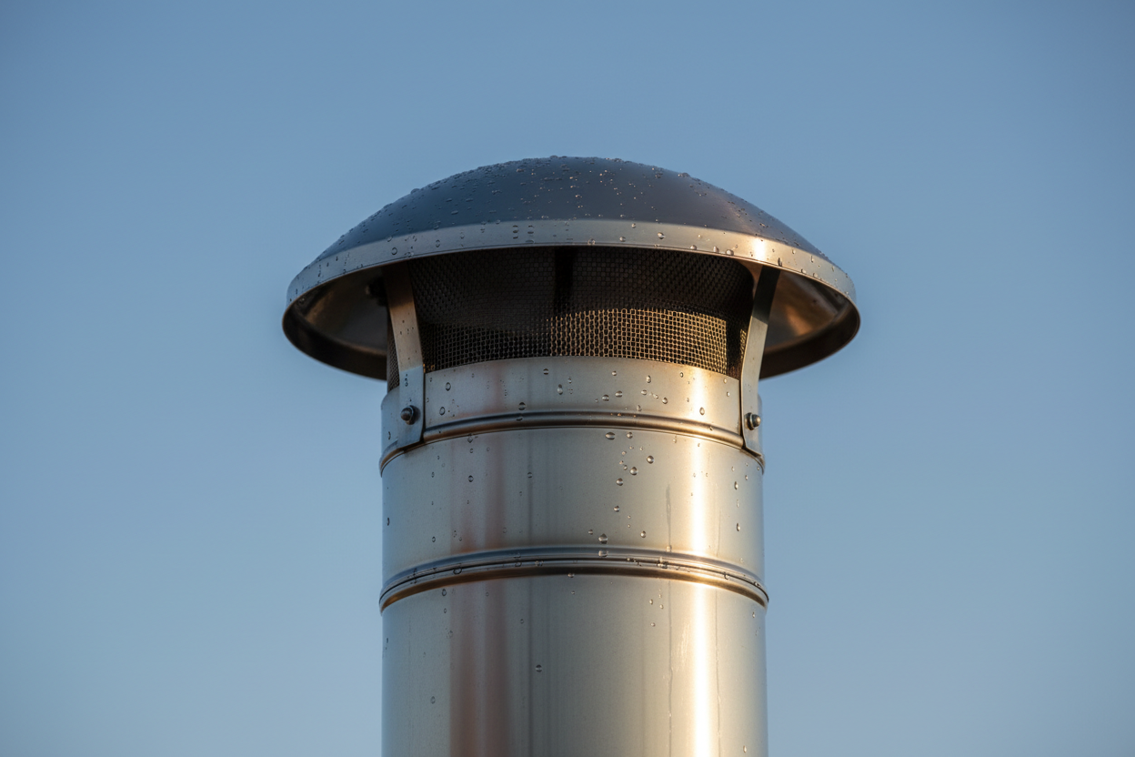 Edelstahlschornstein: Ist eine Regenhaube eigentlich sinnvoll?