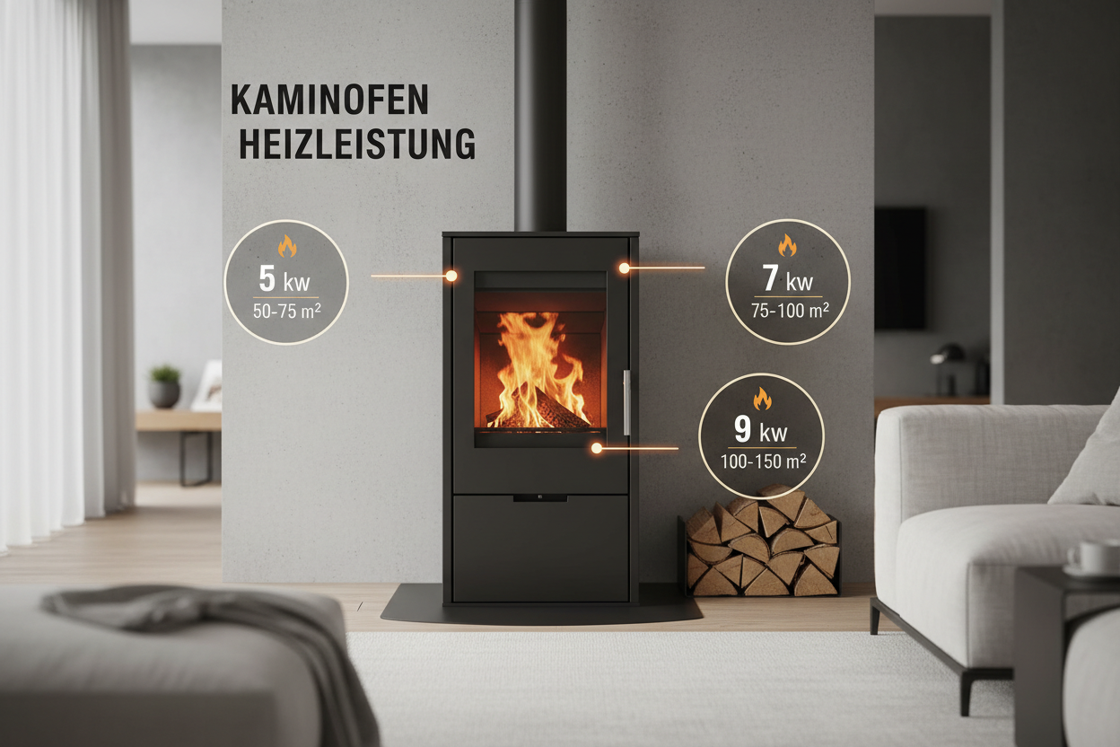 Wie viel kW sollte ein Kaminofen haben?