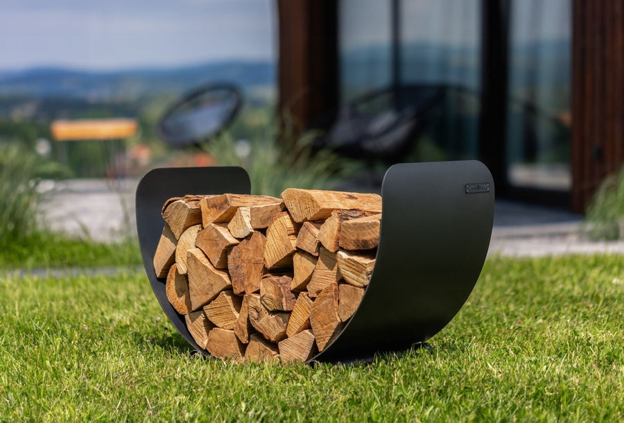 Kaminholzregal kaufen | Holzregale aus Stahl für innen und außen