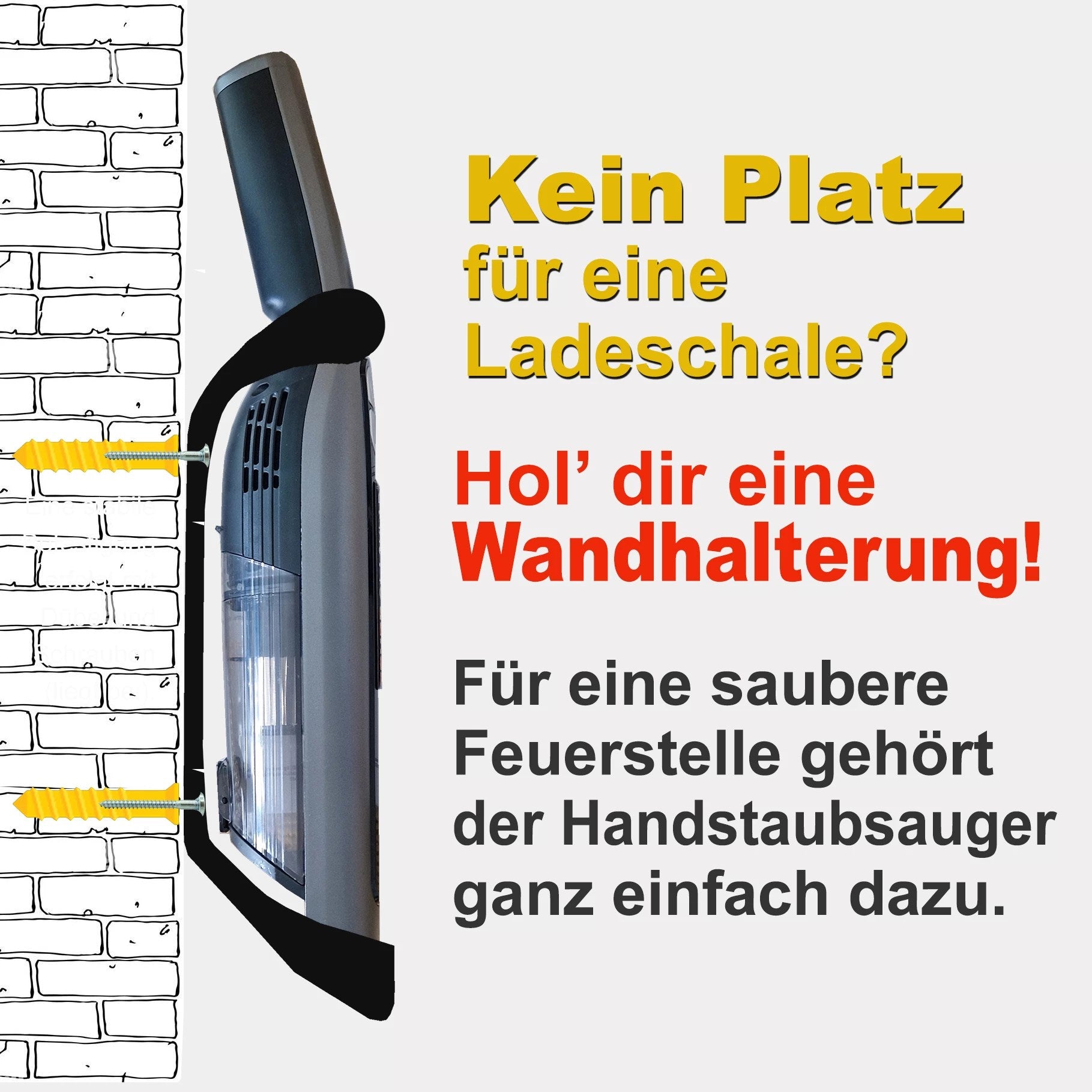 Wandhalterung für Handstaubsauger TANJA