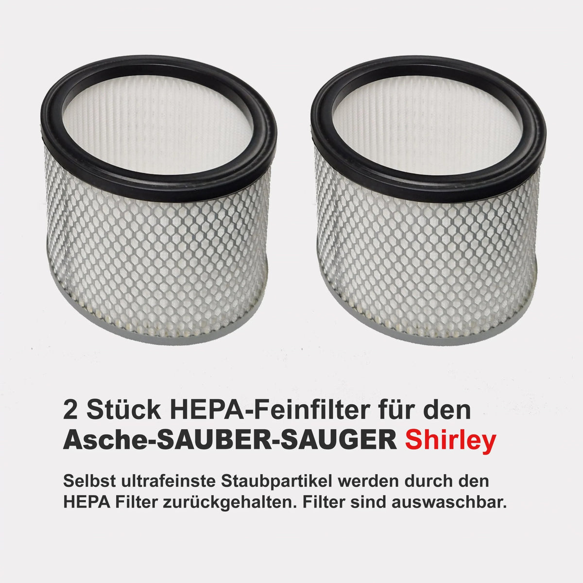 HEPA-Feinstaubfilter für Asche-SAUBER-Sauger SHIRLEY