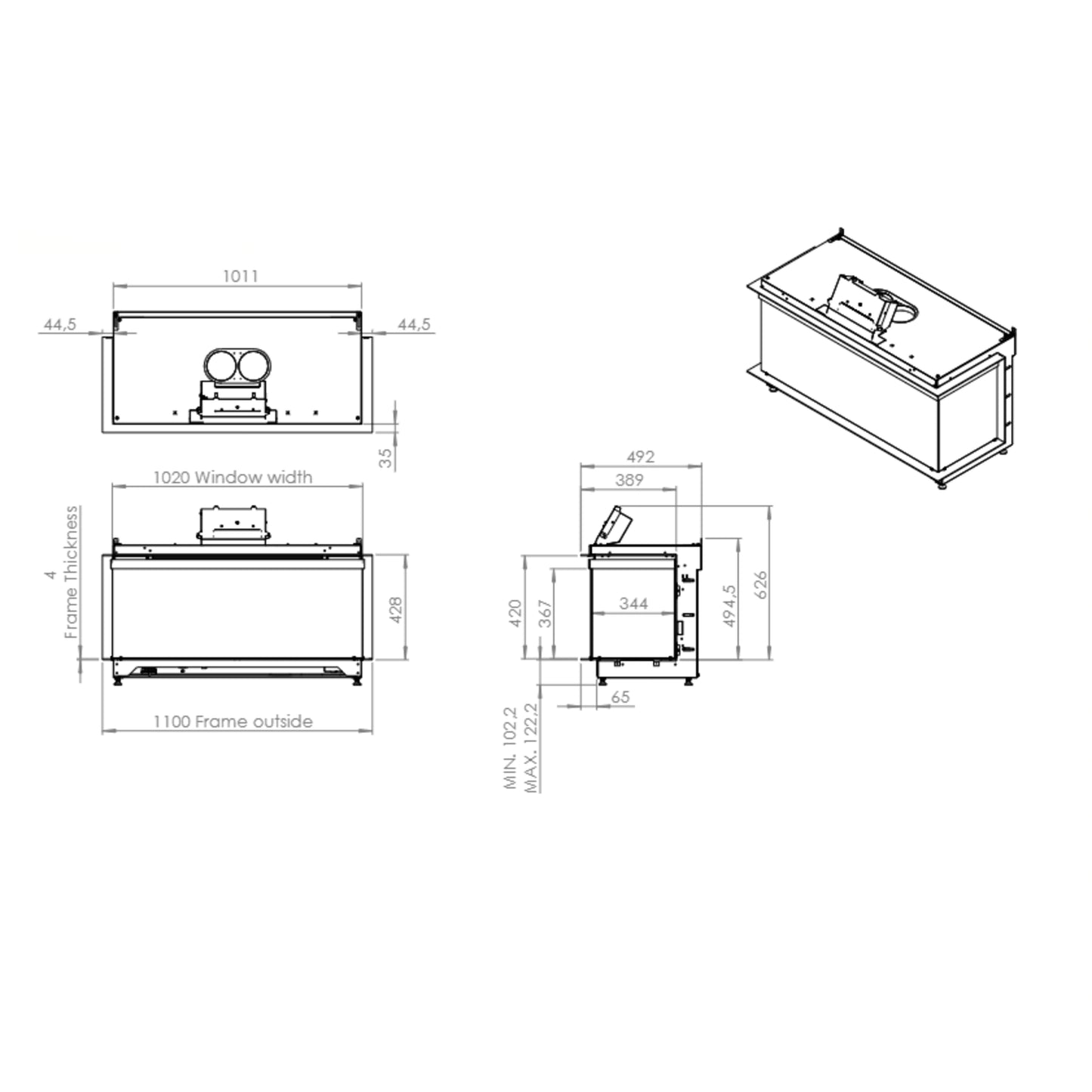 Elektrokamin Kalfire E-one 100S
