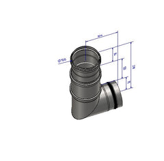 Zuluftset Anschluss hinten – CERA DESIGN 900444