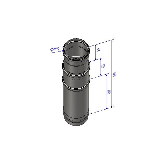 Zuluftset Anschluss unten – CERA DESIGN 900445