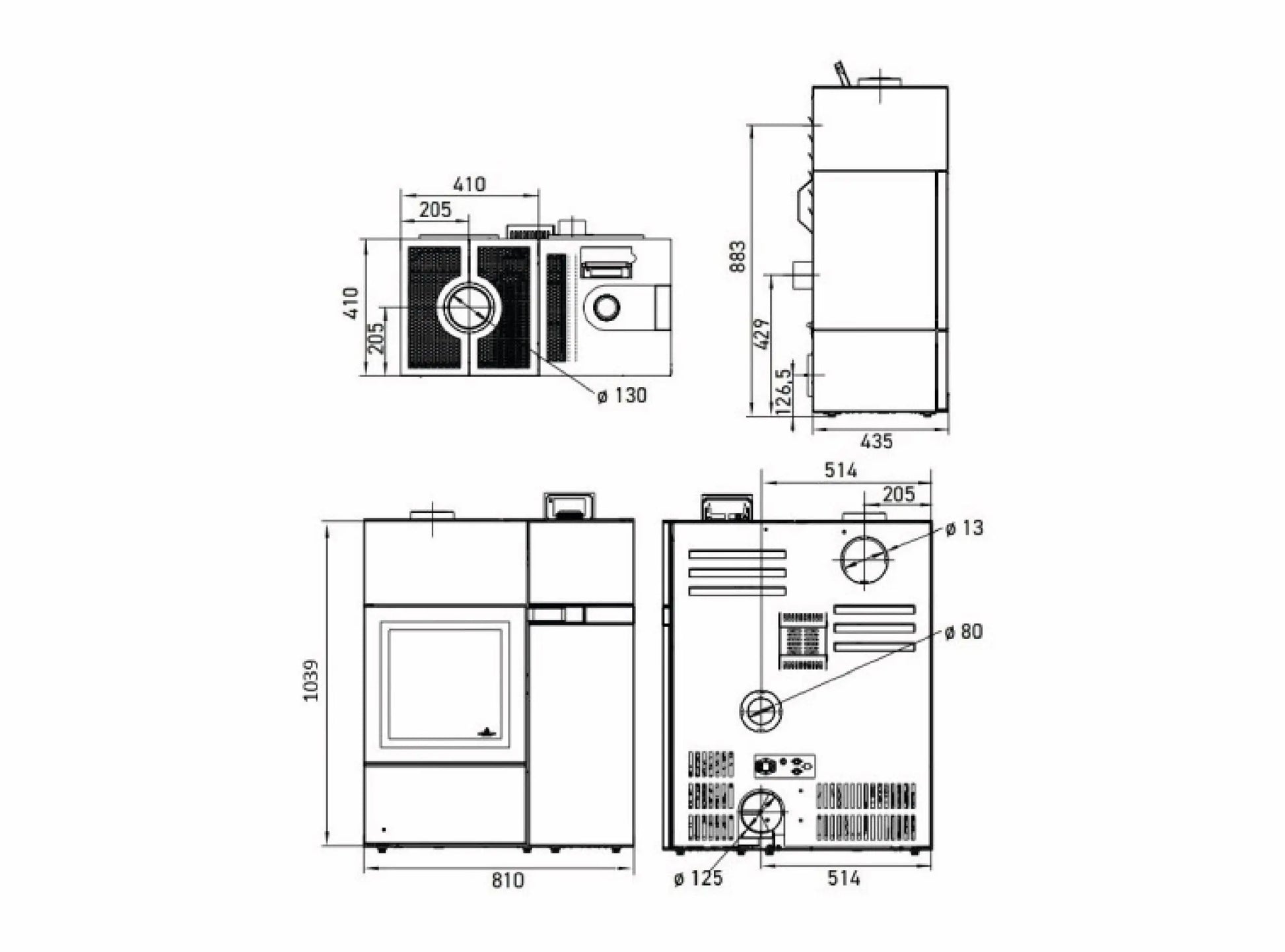 Austroflamm Quadra Duo Maße