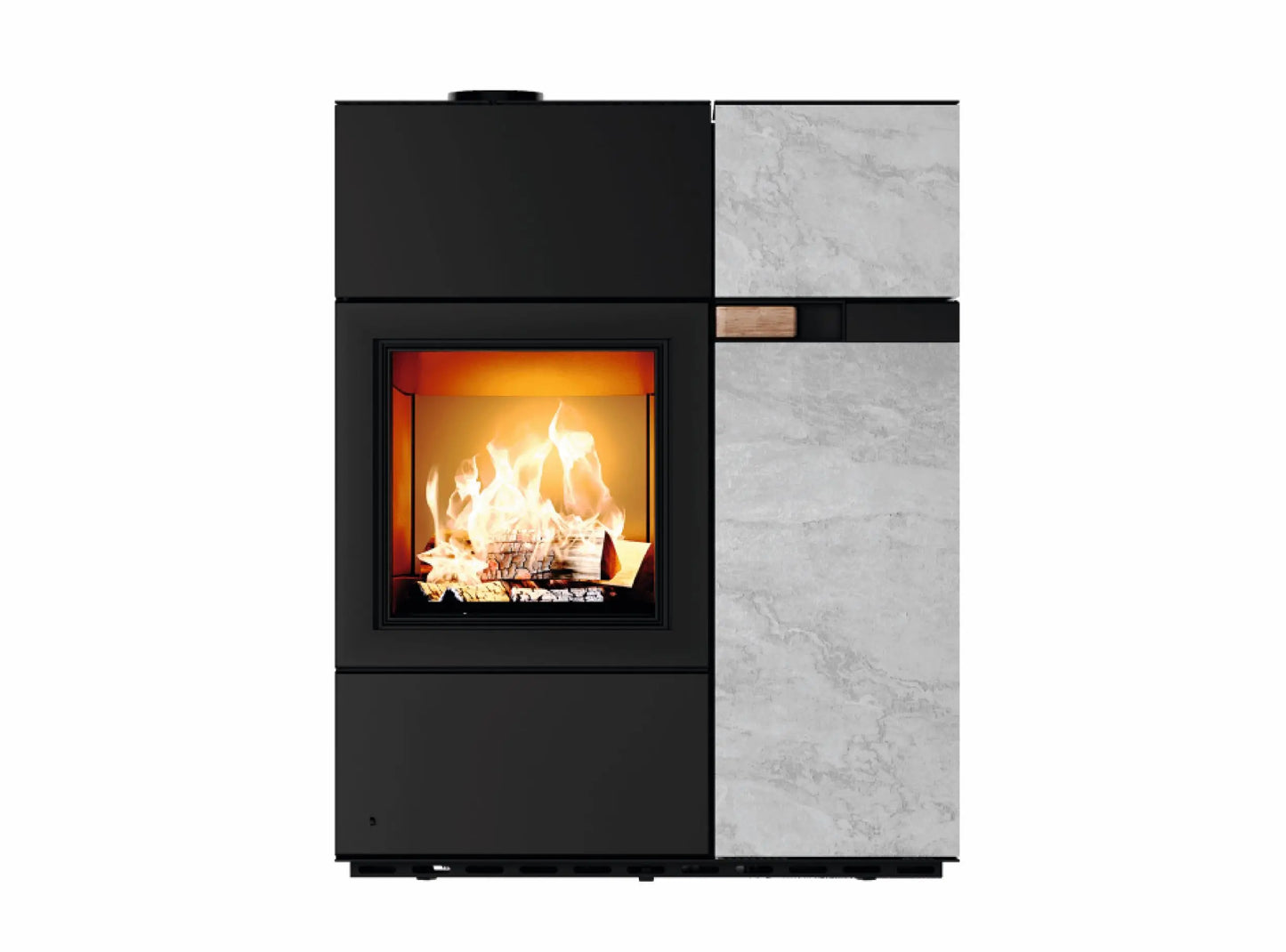 Austroflamm Quadra Duo mit Naturstein marble grey clouds