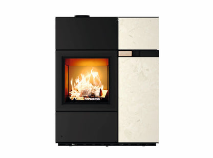 Austroflamm Quadra Duo mit Naturstein velvet ivory