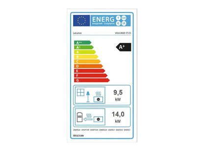 Edelstahlherd Lacunza VULCANO 7T E5 Energielabel - ofenerlebnis.de