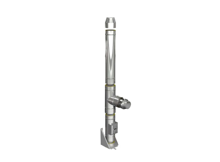 Edelstahlschornstein Bausatz doppelwandig Ø130 mm von eka – Modell Complex D