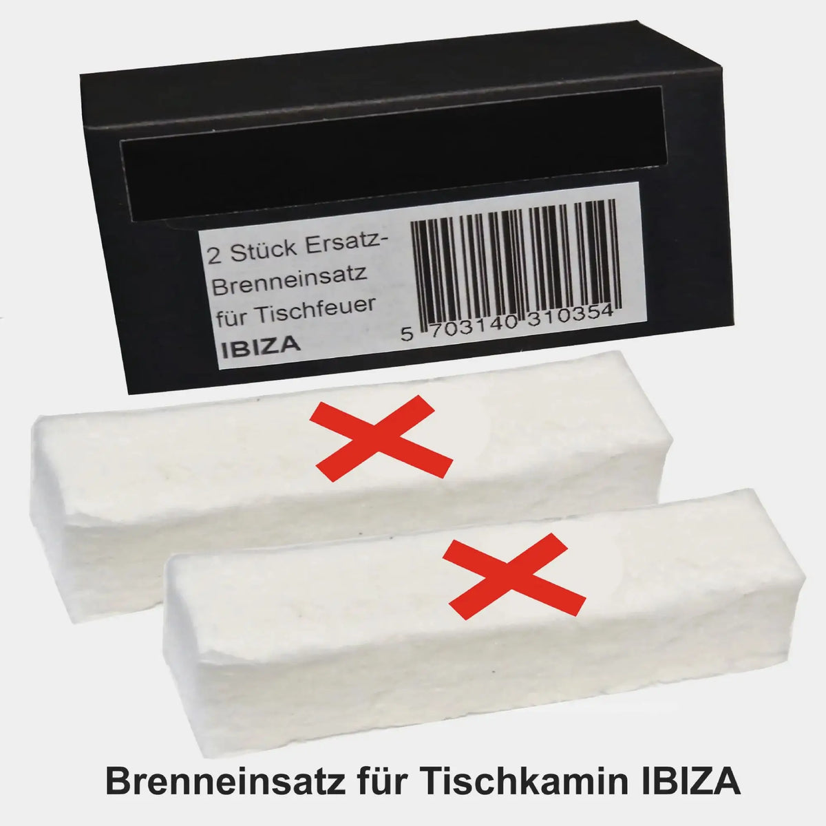 Ersatzbrennstäbe für Tischkamin IBIZA