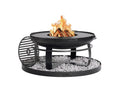 Feuerschale Viking 80 cm + Grillrost + Grillplatte und Feuerschalenbasis rund