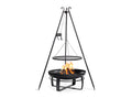 Feuerschale Viking 80 cm + Schwenkgrill 180 cm mit Kurbel + Grillrost aus Rohstahl 70 cm