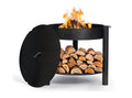 Feuerschale CookKing Montana hoch 80 cm mit Deckel 82 cm
