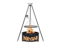 Feuerschale MONTANA 80 cm + Schwenkgrill 180 cm mit Kurbel) und Grillrost aus Rohstahl 70 cm