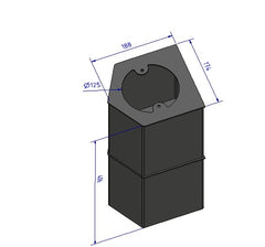 Rauchrohrset 3: hinterer Abgang im dritten Speichermodul – CERA DESIGN GARH3