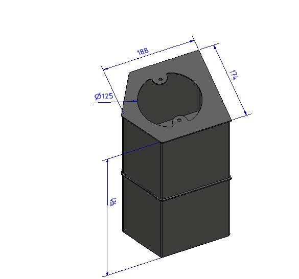 Rauchrohrset 3: hinterer Abgang im dritten Speichermodul – CERA DESIGN GARH3