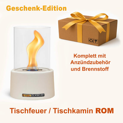 Tischkamin ROM Geschenk-Edition (weiß)