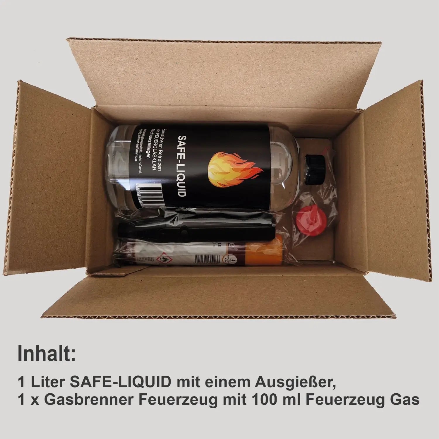 Inhalt Starterset Tischkamin